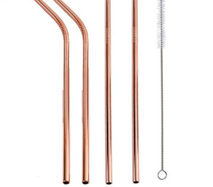 Reusable, eco-friendly, stainless steel Straws - 4 straws per pack