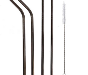 Reusable, eco-friendly, stainless steel Straws - 4 straws per pack